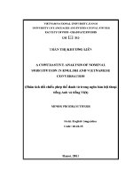 Luận văn a contrastive analysis of nominal substitution in english and vietnamese conversation