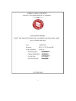 Assignment report study the impact of gold, oil, gas price and exchange rate on vn index 2001 2021