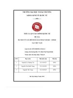 Tiểu luận tài chính quốc tế Đề tài dự báo tỷ giá hối Đoái giai Đoạn 2023q3 – 2025q3 tại việt nam