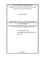 Luận văn a preliminary evaluation of the english course for academic purposes at the international department thai nguyen university