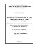 Luận văn designing a task based writing skill syllabus for the first year english majors of phuong dong university