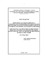 Luận văn from needs analysis to designing a communicative english pronunciation syllabus for the first year non english major students at university of economic and technical industries