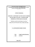 Luận văn thiết kế giáo trình bổ trợ dạy kỹ năng nói cho sinh viên không chuyên anh năm thứ nhất trường cao Đẳng tuyên quang
