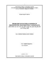 Luận văn problems of hatinh learners in pronouncing english final consonants
