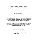 Luận văn an investigation on the effectiveness of l1 l2 glossing in reading comprehension lessons of the first year non english major students at food industry college