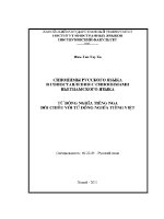 Luận văn từ Đồng nghĩa tiếng nga Đối chiếu với từ Đồng nghĩa tiếng việt