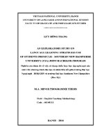Luận văn an exploratory study on the use of language learning strategies by students at ulis southern new hampshire university usa joint bachelor program