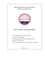 Báo cáo thực tập nghề nghiệp  cơ sở thực tập báo Ảnh việt nam – thông tấn xã việt nam