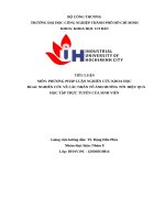 Đề tài nghiên cứu về các nhân tố Ảnh hưởng tới hiệu quả học tập trực tuyến của sinh viên