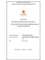 Đề tài phân tích hoạt Động marketing mix 7ps tại doanh nghiệp dhl