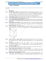 NGÂN HÀNG CÂU HỎI 2025 - TRẢ LỜI NGẮN - CHỦ ĐỀ 6: KHOẢNG CÁCH TRONG KHÔNG GIAN