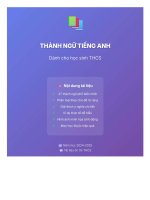 Tuyển tập 30 thành ngữ tiếng anh hay dùng cho bậc thcs