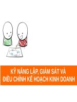 Bài giảng - KỸ NĂNG LẬP, GIÁM SÁT VÀ  ĐIỀU CHỈNH KẾ HOẠCH KINH DOANH ( combo full slides 15 nội dung )