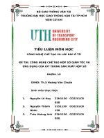 Đề tài công nghệ chế tạo hộp số giảm tốc và Ứng dụng của iot trong sản xuất hộp số