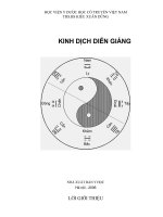Sách kinh dịch diễn giảng do học viện y dược học cổ truyền việt nam