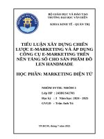 TIỂU LUẬN XÂY DỰNG CHIẾN LƯỢC E-MARKETING VÀ ÁP DỤNG CÔNG CỤ E-MARKETING TRÊN NỀN TẢNG SỐ CHO SẢN PHẨM ĐỒ LEN HANDMADE