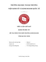 Kinh tế Đầu tư Đề tài phân tích môi trường kinh doanh tỉnh quảng ninh