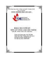 Báo cáo cuối kỳ môn kỹ năng làm việc nhóm chủ Đề trao tặng yêu thương