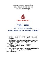Ứng dụng quy trình công tác xã hội can thiệp trường hợp cụ thể
