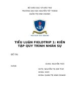 Tiểu luận fieldtrip 1 kiến tập quy trình nhân sự