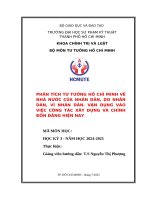 Phân tích tư tưởng hồ chí minh về nhà nước của nhân dân, do nhân dân, vì nhân dân  vận dụng vào việc công tác xây dựng và chỉnh Đốn Đảng hiện nay