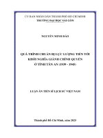 QUÁ TRÌNH CHUẨN BỊ LỰC LƯỢNG TIẾN TỚI KHỞI NGHĨA GIÀNH CHÍNH QUYỀN Ở TỈNH TÂN AN (1939 - 1945)

