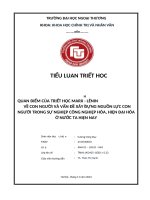 Tiểu luận triết học marx   lênin về con người và nguồn lực nhân lực (trih114)