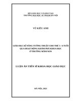GIÁO DỤC KĨ NĂNG TƯỜNG THUẬT CHO TRẺ 5  6 TUỔI QUA HOẠT ĐỘNG KHÁM PHÁ KHOA HỌC Ở TRƯỜNG MẦM NON

