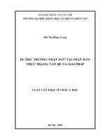 Du học trường nhật ngữ tại nhật bản thực trạng, vấn Đề và giải pháp