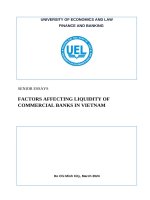 Factors affecting liquidity of commercial banks in vietnam