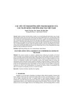 Factors affecting liquidity of commercial banks in vietnam (1)