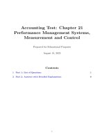 Chapter 21 performance management systems