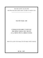 Cảnh quan istanbul và bản sắc thổ nhĩ kỳ trong tiểu thuyết xa lạ trong tôi của orhan pamuk (tt)