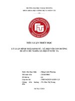 Tiểu luận triết học lý luận hình thái ktxh tại vn hiện nay