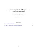 Chapter 18 transfer pricing