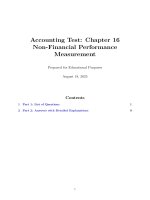 Chapter 16 non financial performance measurement