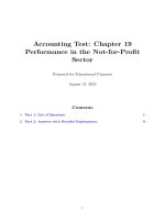Chapter 19 performance in the not profit sector
