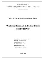 Tiểu luận workshop handmade & healthy drinks   heart haven