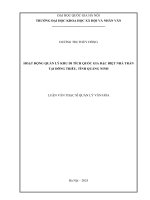 Hoạt Động quản lý khu di tích quốc gia Đặc biệt nhà trần tại Đông triều (tỉnh quảng ninh)