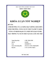 Khóa luận tốt nghiệp Ảnh hưởng của lượng hạt giống gieo Đến sinh trưởng, năng suất chất xanh và khả năng cố Định Đạm của một số loại cỏ họ Đậu trong vụ xuân 2022 tại gia lâm, hà nội