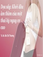 2  dọa sẩy khởi Đầu âm thầm của một thai kỳ nguy cơ cao   ts thương