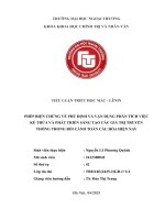 Tiểu luận triết học mác lênin phép biện chứng và giá trị truyền thống