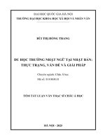 Du học trường nhật ngữ tại nhật bản thực trạng, vấn Đề và giải pháp (tt)