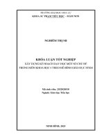 Xây dựng kế hoạch dạy học một số chủ Đề trong môn khoa học 4 theo mô hình giáo dục stem