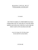 Ước tính tác Động của phơi nhiễm ngắn hạn với bụi pm2 5 lên tử vong do các nguyên nhân (không bao gồm chấn thương) tại hà nội, bắc ninh và hưng yên giai Đoạn 2017 2019