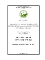 Đánh giá Đa dạng di truyền của một số dòng hoa Đào (prunus persica ) tại khu vực miền núi phía bắc việt nam