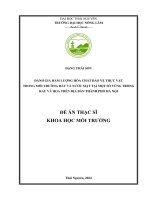 Đánh giá hàm lượng hóa chất bảo vệ thực vật trong môi trường Đất và nước mặt tại một số vùng trồng rau và hoa trên Địa bàn thành phố hà nội