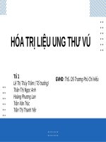 Chuyên đề: Nguyên tắc và phác đồ hóa trị ung thư vú