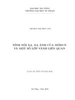 Tính nội xạ, xạ Ảnh của môđun và một số lớp vành liên quan