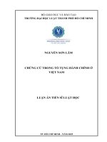 CHỨNG CỨ TRONG TỐ TỤNG HÀNH CHÍNH Ở VIỆT NAM